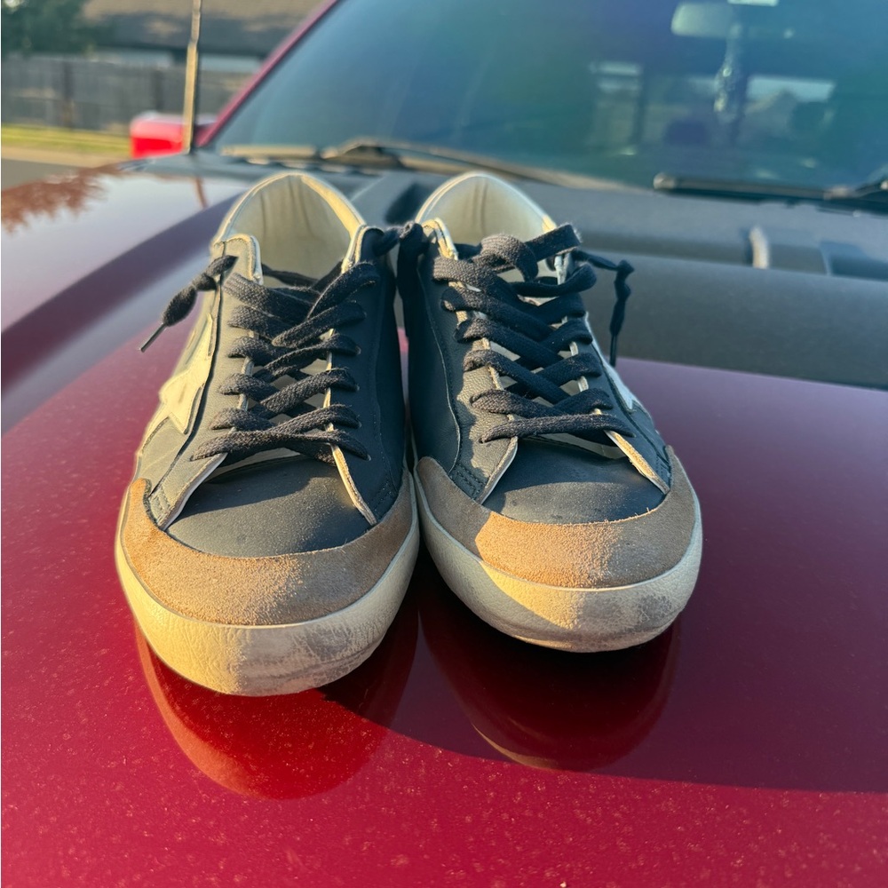 Golden Goose Men's Black and Tan Star Sneakers - Picture 2 of 7